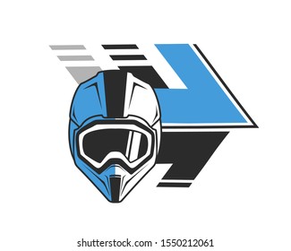 Design of creative moto cross driver symbol