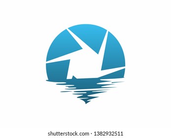 design creative sea camera logo design