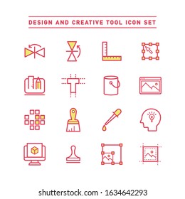 DESIGN AND CREATIVE TOOL ICON SET
