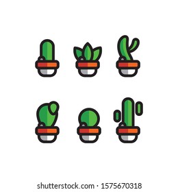 Design a creative and unique series of vector illustrations of the Cactus logo