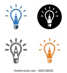 design, creativity icon. Glyph vector isolated on a white background.