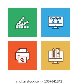 DESIGN AND CREATIVITY LINE ICON SET