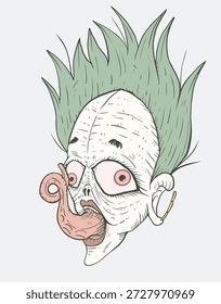 Design de desenho de criatura assustadora