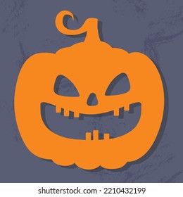 Design of creepy Halloween pumpkin icon. Jack-o-lantern.Vector