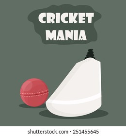 A design for cricket lovers with a bat and a ball.