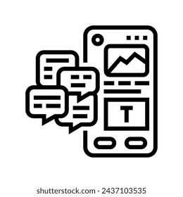 diseño crítico ux ui línea icono vector. diseño crítico ux ui signo. contorno aislado símbolo negro ilustración