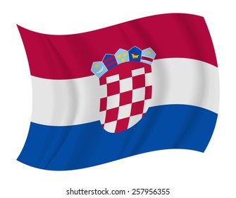 design Croatia flag waving vector