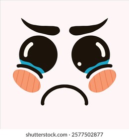 a design crying emoticon feeling sadness