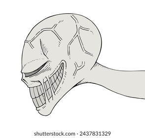 Diseño de curiosa ilustración mutante