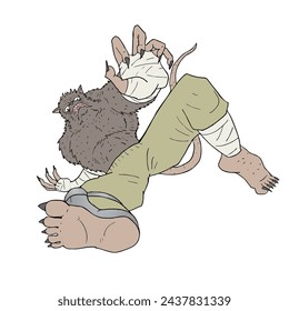 Design of cuious mutant illustration