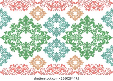 
Design cultural patterns, batik fabric, tablecloths, bed sheets, ethnic, Indian motives. The Alap is suitable for fabric and wallpaper.
