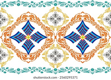  Design cultural patterns, batik fabric, tablecloths, bed sheets, ethnic, Indian motives. The Alap is suitable for fabric and wallpaper.