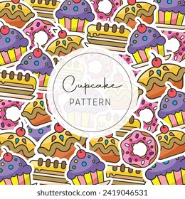 Design cupcake template pattern design