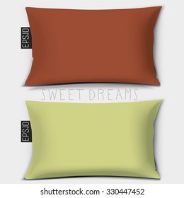 Design cushion (Pillow).Vector carroty pillow.