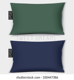 Design cushion (Pillow).
Vector dark blue pillow.