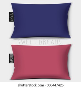 Design cushion (Pillow).
Vector dark blue pillow.