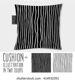 Design cushion (Pillow).
Vector pillow.Handdrawn texture.