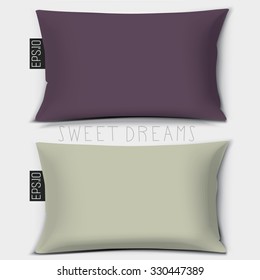 Design cushion (Pillow).
Vector purple, violet pillow.