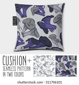 Design cushion (Pillow)Vector seamless pattern.