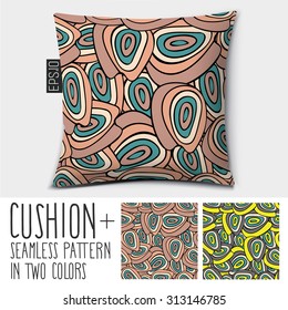 Design cushion (Pillow)Vector seamless pattern.