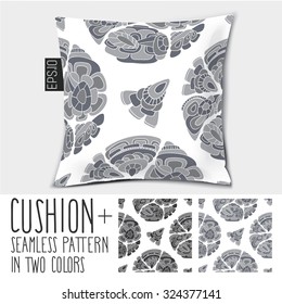 Design cushion (Pillow)Vector seamless pattern.