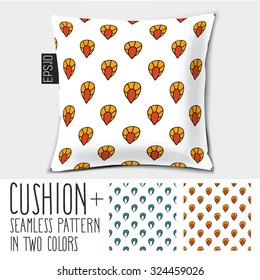 Design cushion (Pillow)Vector seamless pattern.