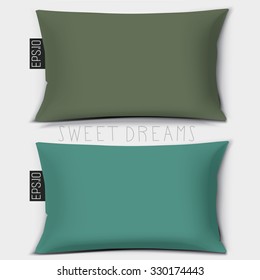 Design cushion (Pillow).
Vector turquoise, aquamarine pillow.