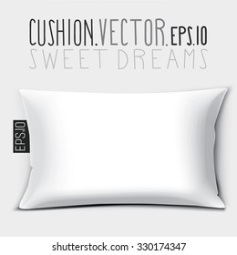 Design cushion (Pillow).
Vector white pillow.