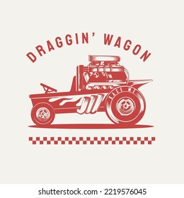 Design custom drag wagon with blown engine