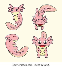 Design cute axolotl vector art