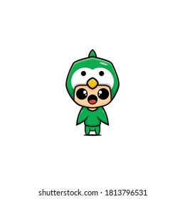 diseño de pájaro de carácter lindo 