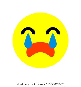 Design cute emoticon icons with white background. Set isolated emoji icons, minimal design. Vector illustration.