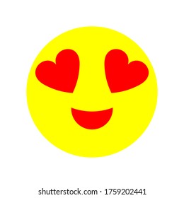 Smiley Icon Love Sun Heart Shaped Stock Vector (Royalty Free) 1072954607