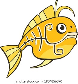 design Cute Fish. small icon for stock.