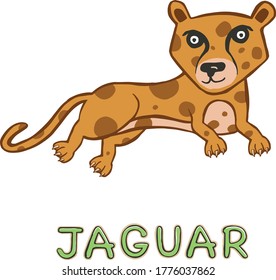 design Cute Jaguar. small icon for stock.