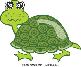 design Cute Little Turtle. small icon for stock. High quality illustration