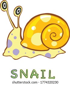 design Cute Snail. small icon for stock.