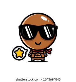 design of cute strong gingerbread character