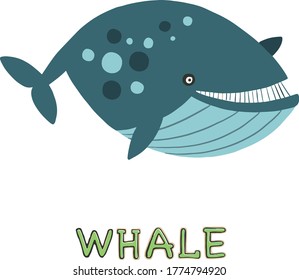 design Cute whale. small icon for stock.