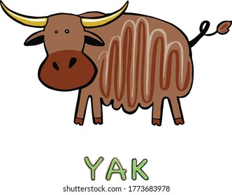 design Cute yak. small icon for stock.