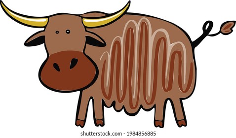 design Cute yak. small icon for stock.