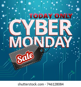 Design cyber Monday, vector graphics for the site