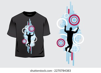 Design of a cycling jersey with a graphic sport template