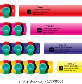 Design of cylinder shape for banners template graphic or website