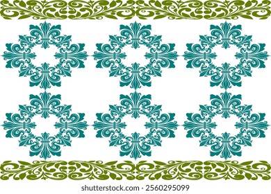 
Design damask cultural patterns, batik fabric, tablecloths, bed sheets, ethnic, Indian motives. The Alap is suitable for fabric and wallpaper.