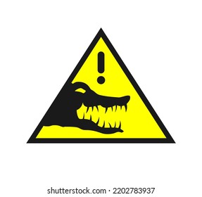 Design of danger crocodile symbol