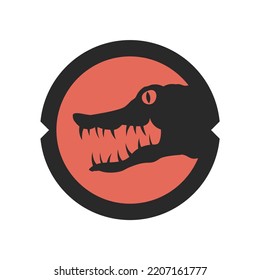 Design of danger crocodile symbol
