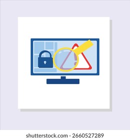 um design para o vetor de design de alerta de violação de dados