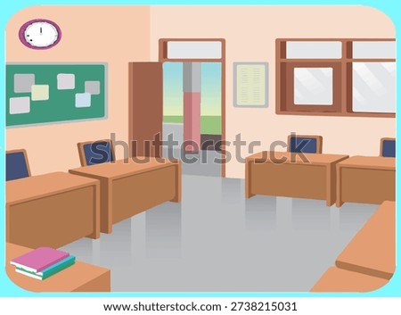 design decor classroom vector illustration