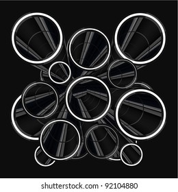 Design of decorative black circles design